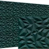 Deccart Panneaux de plafond et panneaux muraux Decoratif 3D Ametyst "62" Vert 8m² / 32pièces- Panneau Mural Décoratif