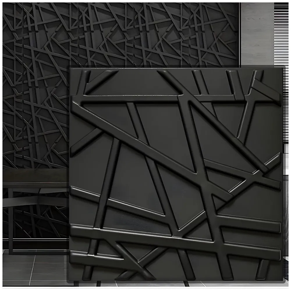Deccart Panneau Mural Décoratif<Panneaux de plafond et panneaux muraux Decoratif 3D Onyx Noir 2m² / 8pièces