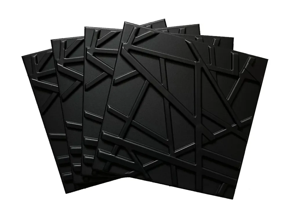 Deccart Panneau Mural Décoratif<Panneaux de plafond et panneaux muraux Decoratif 3D Onyx Noir 2m² / 8pièces