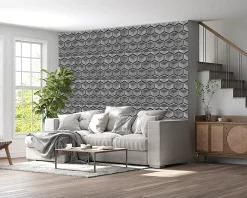 Deccart Panneaux de plafond et panneaux muraux Decoratif 3D Honey Gris 2m² / 8pièces- Panneau Mural Décoratif