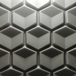 Deccart Panneaux de plafond et panneaux muraux Decoratif 3D Honey Gris 2m² / 8pièces- Panneau Mural Décoratif