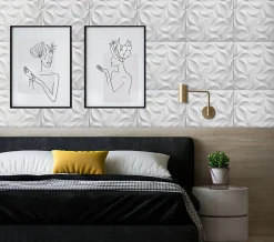 Deccart Panneau Mural Décoratif<Panneaux de plafond et panneaux muraux Decoratif 3D River Blanc 2m² / 8pièces