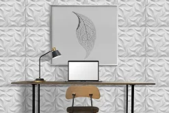 Deccart Panneau Mural Décoratif<Panneaux de plafond et panneaux muraux Decoratif 3D River Blanc 2m² / 8pièces