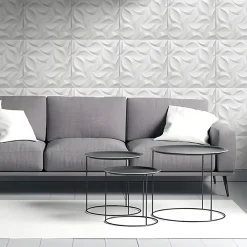 Deccart Panneau Mural Décoratif<Panneaux de plafond et panneaux muraux Decoratif 3D River Blanc 2m² / 8pièces
