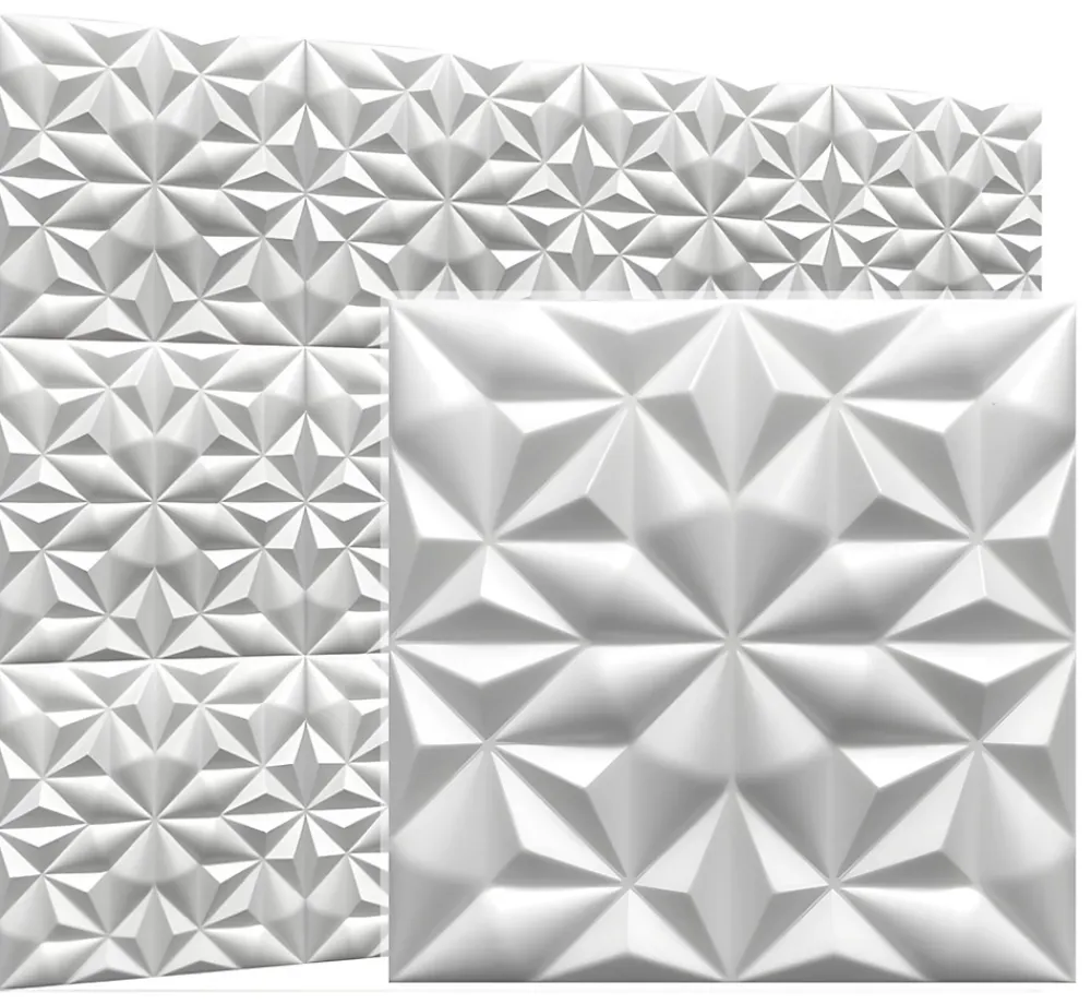 Deccart Panneau Mural Décoratif<Panneaux de plafond et panneaux muraux Decoratif 3D Onyx Blanc 5m² / 20pièces
