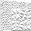 Deccart Panneaux de plafond et panneaux muraux 3D Ametyst Blanc 12m²/48 pieces- Panneau Mural Décoratif
