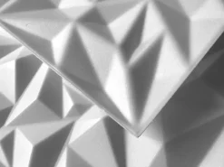 Deccart Panneaux de plafond et panneaux muraux 3D Ametyst Blanc 12m²/48 pieces- Panneau Mural Décoratif