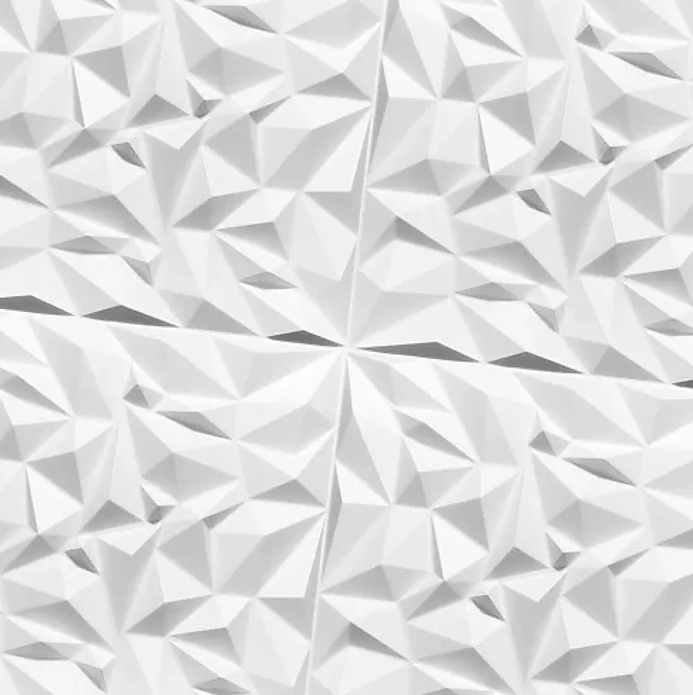 Deccart Panneaux de plafond et panneaux muraux 3D Ametyst Blanc 12m²/48 pieces- Panneau Mural Décoratif