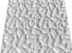Deccart Panneaux de plafond et panneaux muraux Decoratif 3D Lake Blanc 12m² / 48pièces- Panneau Mural Décoratif