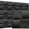 Deccart Panneau Mural Décoratif<Panneaux de plafond et panneaux muraux Decoratif 3D Pled Noir 8m² / 32pièces