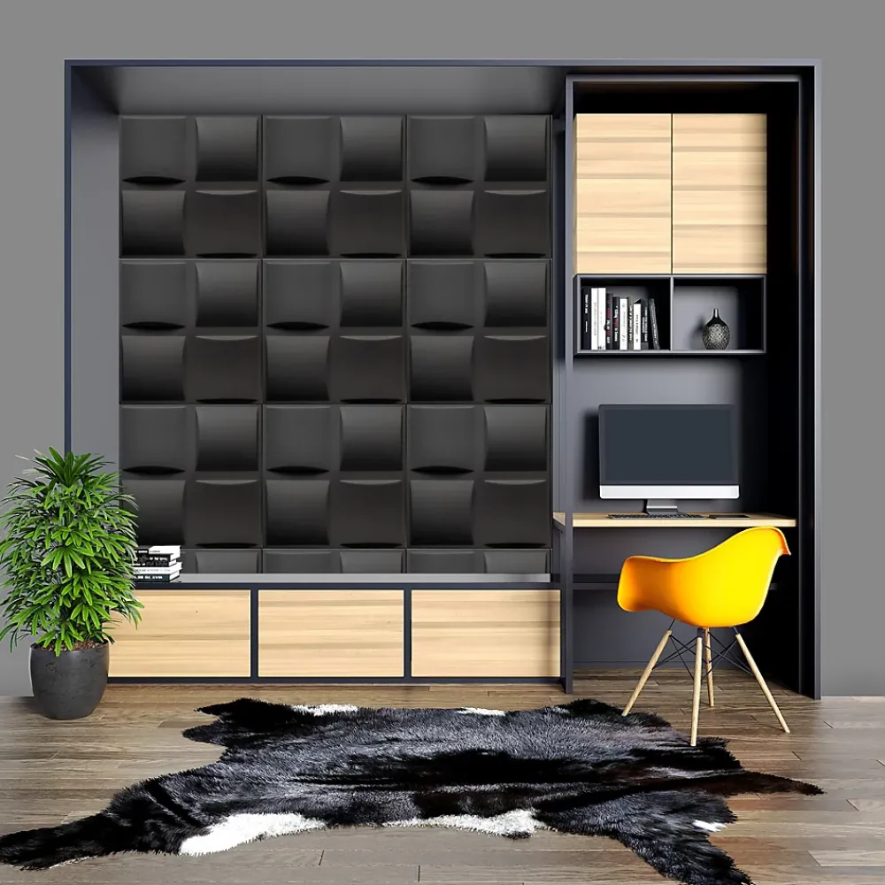 Deccart Panneau Mural Décoratif<Panneaux de plafond et panneaux muraux Decoratif 3D Pled Noir 8m² / 32pièces