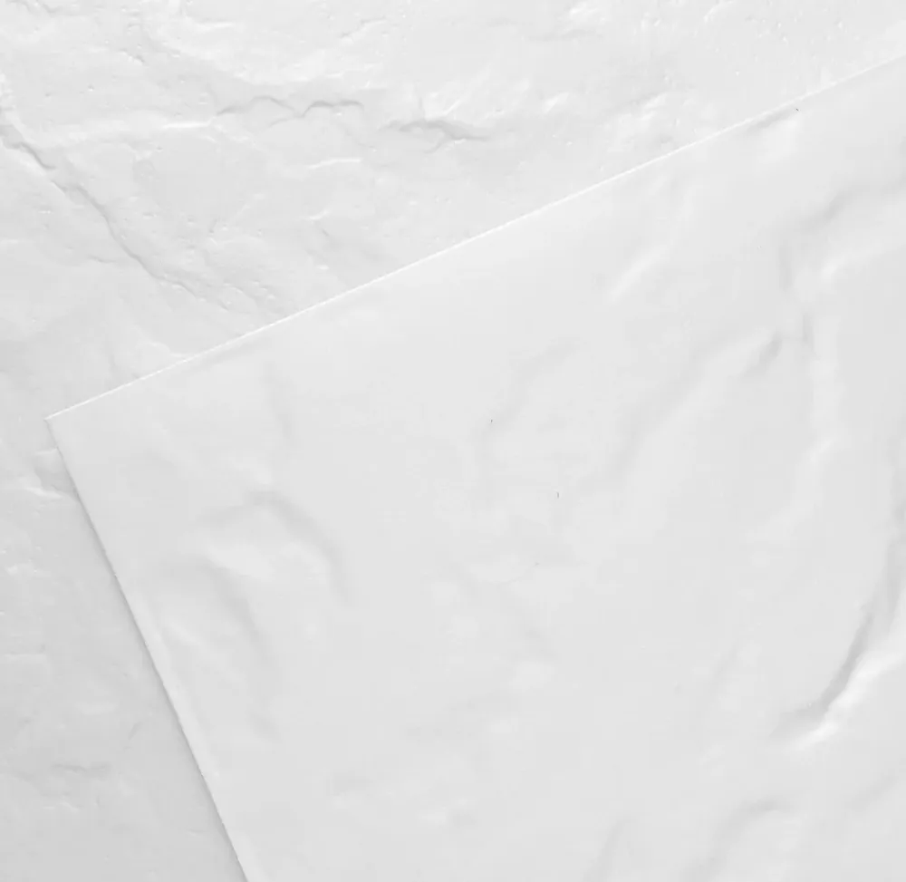 Deccart Panneaux de plafond et panneaux muraux Decoratif Glaz Blanc 20m² / 40pièces- Panneau Mural Décoratif