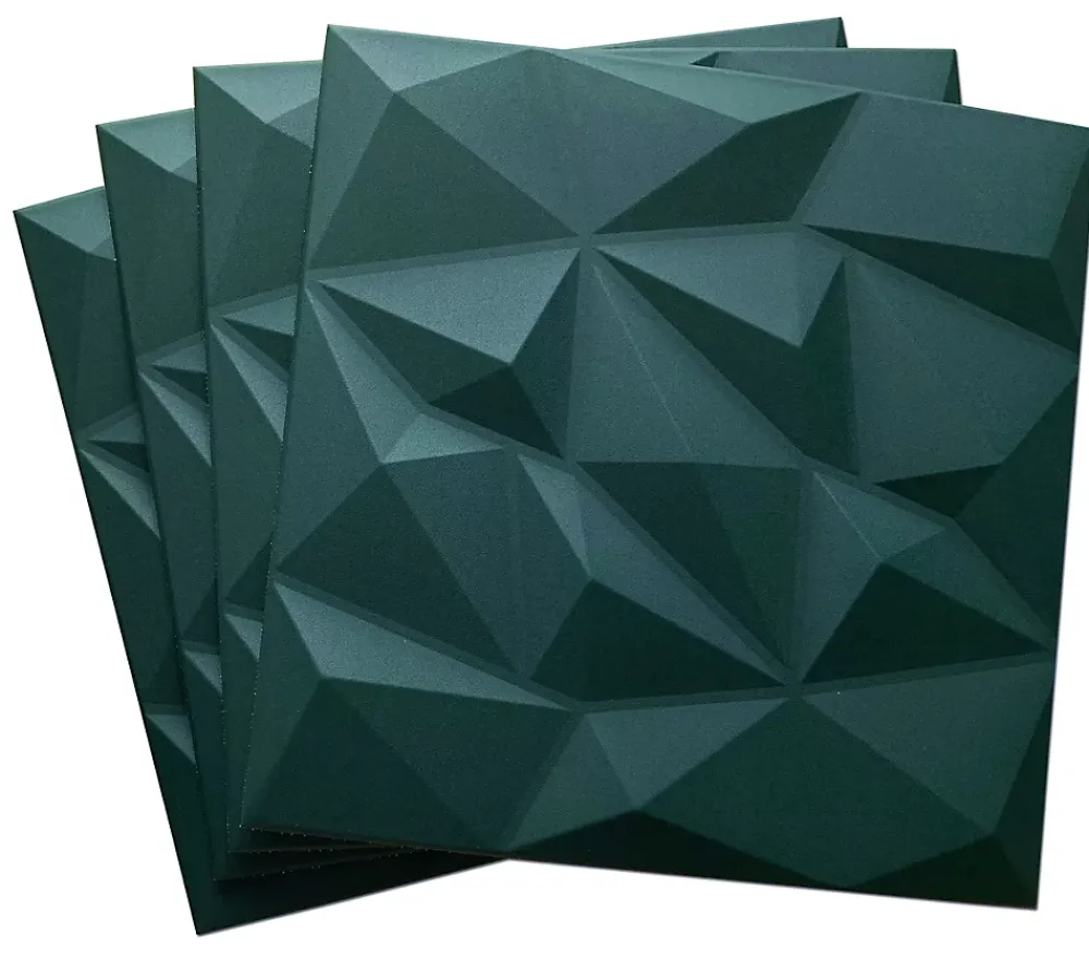 Deccart Panneau Mural Décoratif<Panneaux de plafond et panneaux muraux Decoratif 3D Brylant "62" Vert 12m² / 48pièces