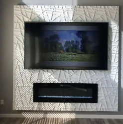 Deccart Panneaux de plafond et panneaux muraux Decoratif 3D Line Blanc 12m² / 48pièces- Panneau Mural Décoratif