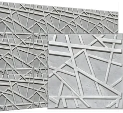 Deccart Panneaux de plafond et panneaux muraux Decoratif 3D Line Béton "69" 5m² / 20pièces- Panneau Mural Décoratif