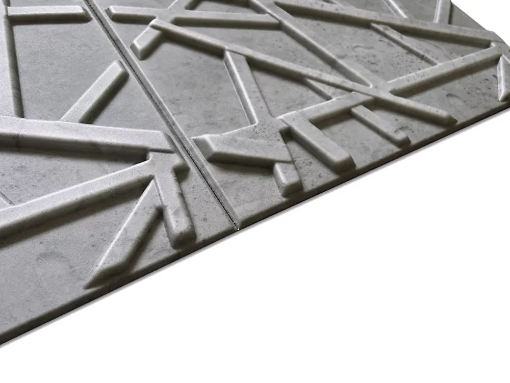 Deccart Panneaux de plafond et panneaux muraux Decoratif 3D Line Béton "69" 5m² / 20pièces- Panneau Mural Décoratif