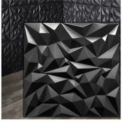 Deccart Panneau Mural Décoratif<Panneaux de plafond et panneaux muraux Decoratif 3D Ametyst Noir 2m² / 8pièces