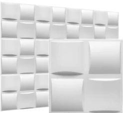 Deccart Panneau Mural Décoratif<Panneaux de plafond et panneaux muraux Decoratif 3D Pled Blanc 5m² /20pièces