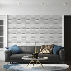 Deccart Panneau Mural Décoratif<Panneaux de plafond et panneaux muraux Decoratif 3D Pled Blanc 5m² /20pièces