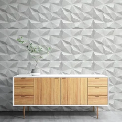 Deccart Panneaux de plafond et panneaux muraux Decoratif 3D Brylant Béton 2m² / 8pièces- Panneau Mural Décoratif