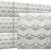 Deccart Panneaux de plafond et panneaux muraux Decoratif 3D Honey Blanc 8m² / 32pièces- Panneau Mural Décoratif