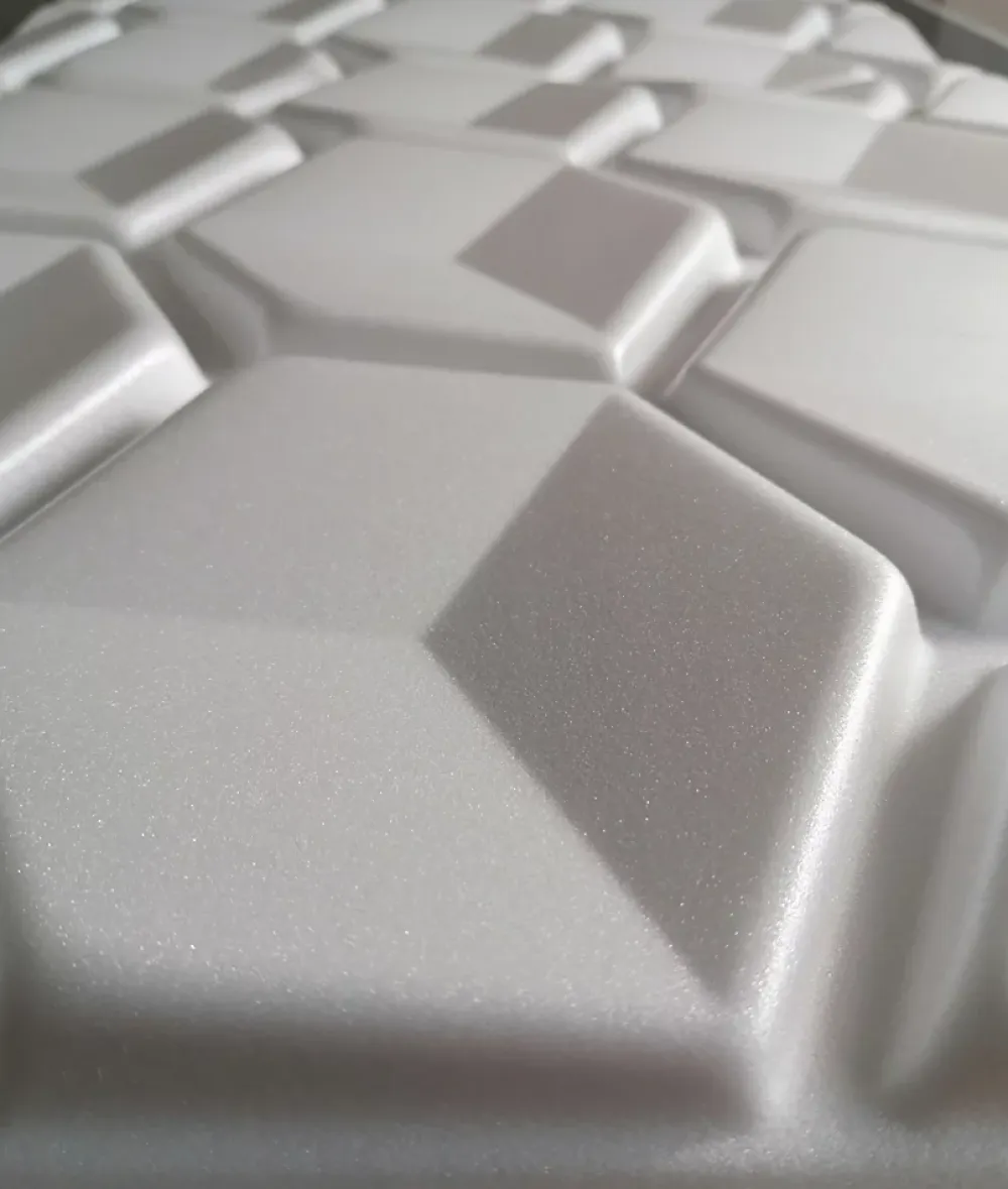 Deccart Panneaux de plafond et panneaux muraux Decoratif 3D Honey Blanc 8m² / 32pièces- Panneau Mural Décoratif