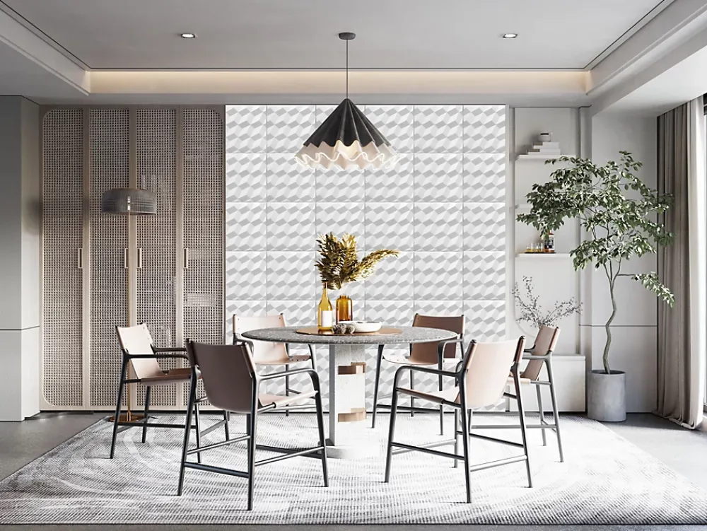 Deccart Panneau Mural Décoratif<Panneaux de plafond et panneaux muraux Decoratif 3D Romby Blanc 12m² / 48pièces