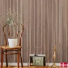 Nordic Acoustics Panneau Tasseau Bois<Panneaux muraux acoustiques décoratifs PREMIUM en placage bois véritable, couleur noyer sur MDF noir, 240x60 cm