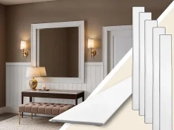 Ikhemalarka Panneau Mural Décoratif<Panneaux muraux style campagne en polystyrène rigide blanc pose facile avec colle idéal pour déco murale anglaise (LB02)