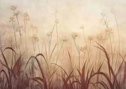 Wallarena Papier Peint Boho Beige Herbe Intissé Panoramique Pour Chambre Cuisine 400x280- Papier Peint Panoramique