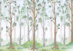 Wallarena Papier Peint Panoramique<Papier Peint Enfant Forêt Intissé Panoramique 350x250 cm - Colle Inclus - Chambre Enfant - Moderne Papier Peint