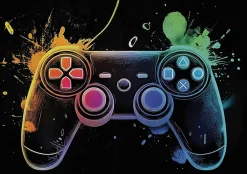 Wallarena Papier Peint Panoramique<Papier Peint Enfant Gaming Panoramique Intissé 350x250 cm - Colle Inclus - Moderne XXL Papier Peint por Enfant