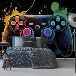 Wallarena Papier Peint Panoramique<Papier Peint Enfant Gaming Panoramique Intissé 350x250 cm - Colle Inclus - Moderne XXL Papier Peint por Enfant