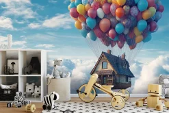 Wallarena Papier Peint Panoramique<Papier Peint Enfant Intissé Panoramique Pour Enfant Chhambre Sky Ballons 350x250