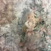 Wallarena Papier Peint Panoramique<Papier Peint Fleurs Feuilles Vintage Intissé Panoramique 400x280 cm - Colle Inclus - Chambre et Salon - Moderne Papier Peint