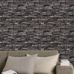 Papier peint imitation brique Arrou ardoise- Papier Peint