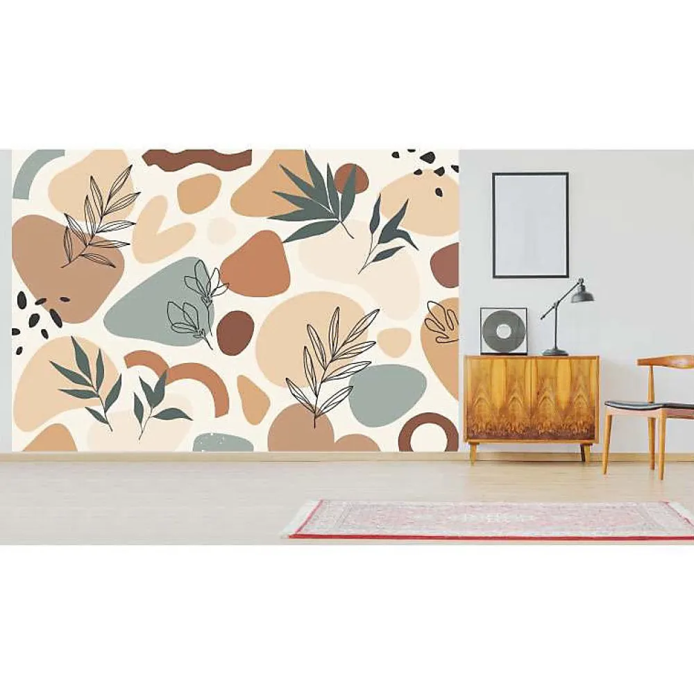 Scenolia Papier Peint Panoramique<Papier peint intissé BOHO CHIC beige 400 x 270 cm (LxH) - Tapisserie murale panoramique XXL, Made in France par