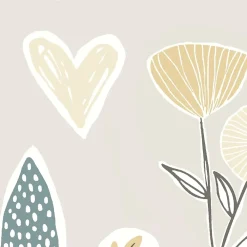 Lutèce Papier peint intissé fleuri Les aventures Louise fleurs et feuillage rose L.1001 x l.53cm- Papier Peint