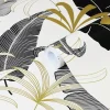 GoodHome Papier Peint<Papier peint intissé Selago noir or et blanc