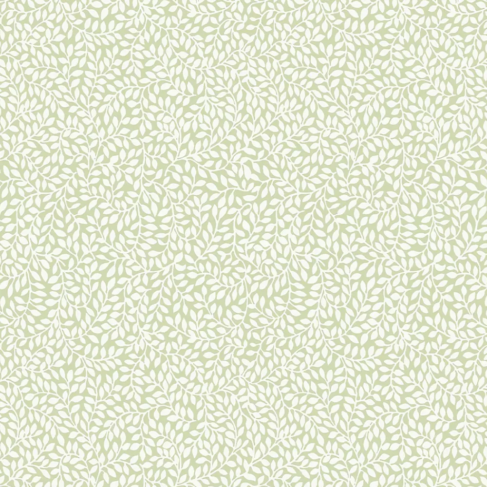 Laura Ashley Papier peint intissé Little vines imprimé feuillage vert pastel L.1000 x l.52cm- Papier Peint