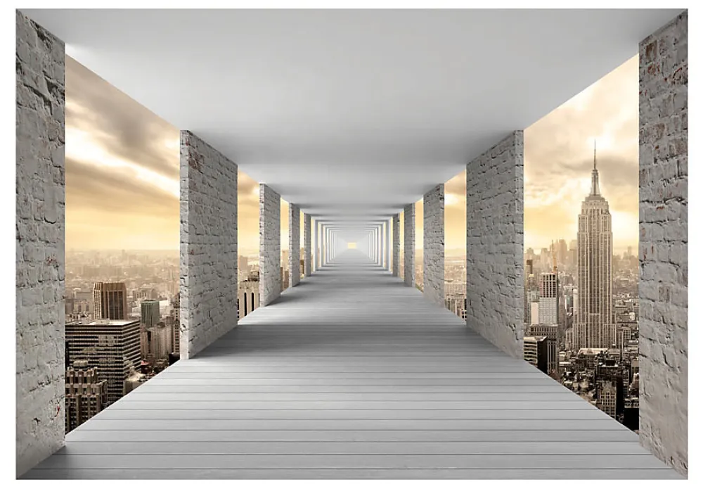 Planete Discount Papier Peint Panoramique<Papier peint intissé panoramique ville et architecture skyward corridor 450x315 cm