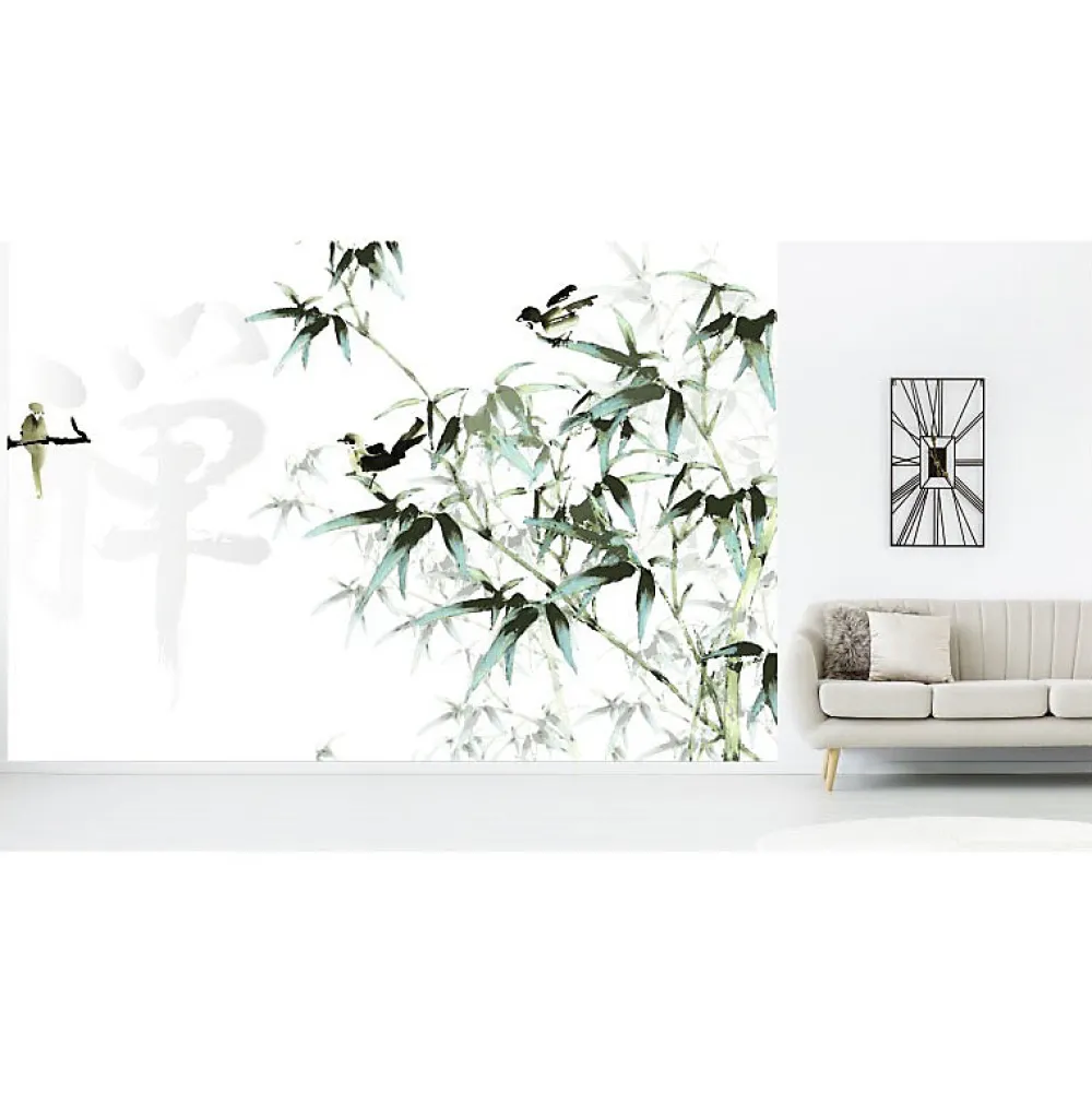 Scenolia Papier Peint Panoramique<Papier peint intissé PEINTURE CHINOISE 400 x 270 cm (LxH) - Tapisserie murale panoramique XXL, Made in France par