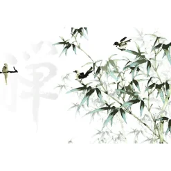 Scenolia Papier Peint Panoramique<Papier peint intissé PEINTURE CHINOISE 400 x 270 cm (LxH) - Tapisserie murale panoramique XXL, Made in France par