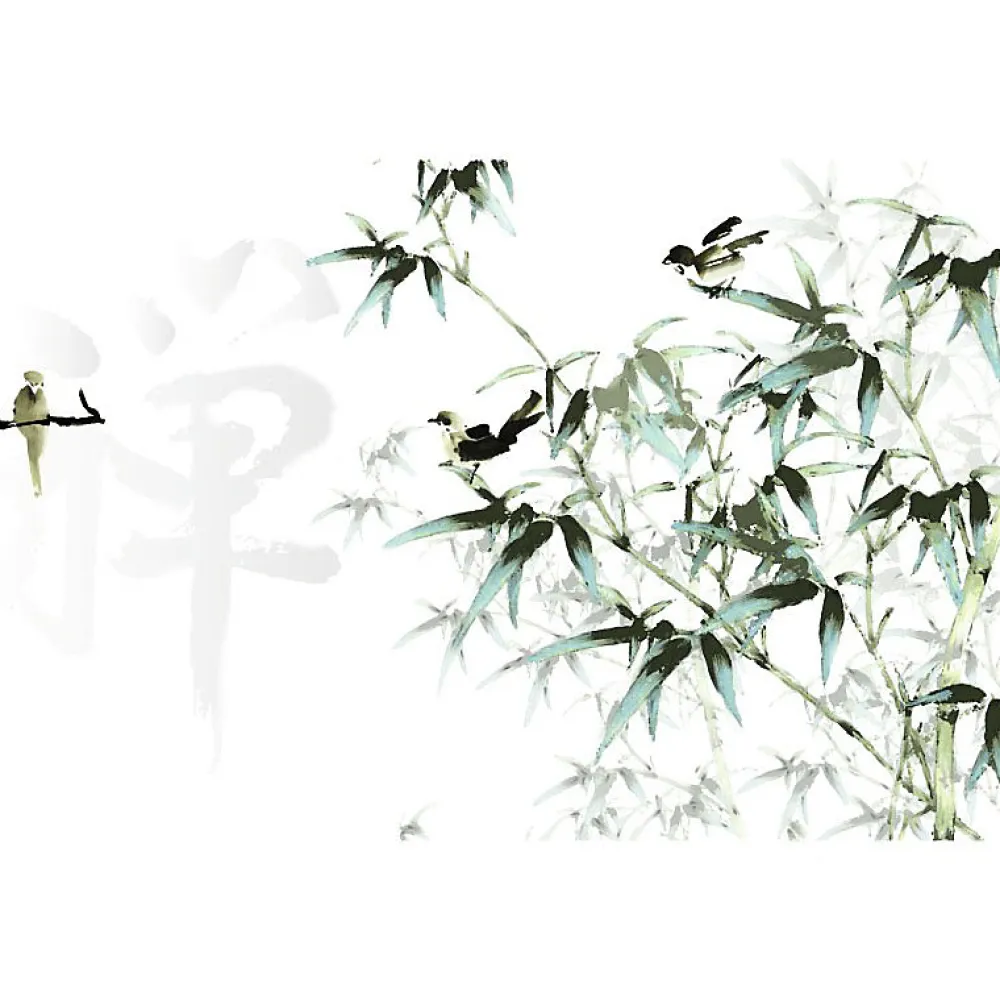 Scenolia Papier Peint Panoramique<Papier peint intissé PEINTURE CHINOISE 400 x 270 cm (LxH) - Tapisserie murale panoramique XXL, Made in France par