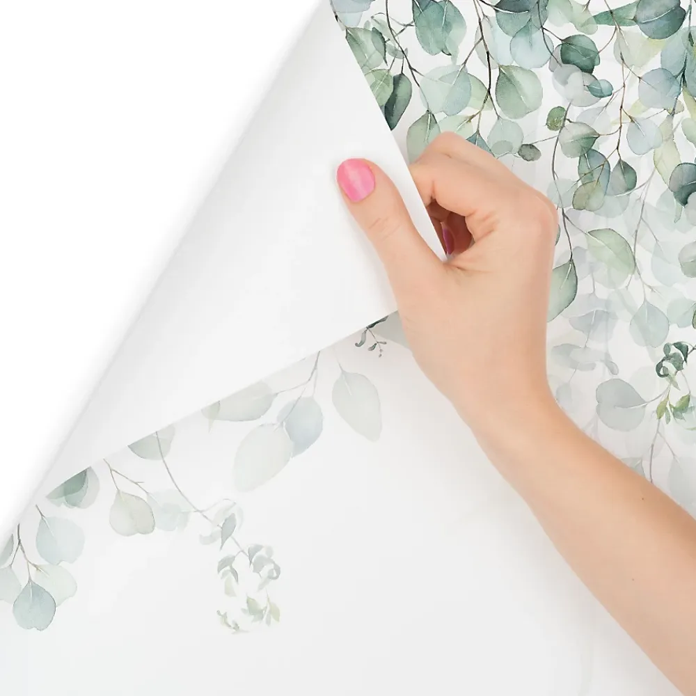 Muralo Papier Peint Panoramique<Papier Peint Intissé Photo FEUILLES Plantes Aquarelle Nature Pour Chambre 368cm x 254cm