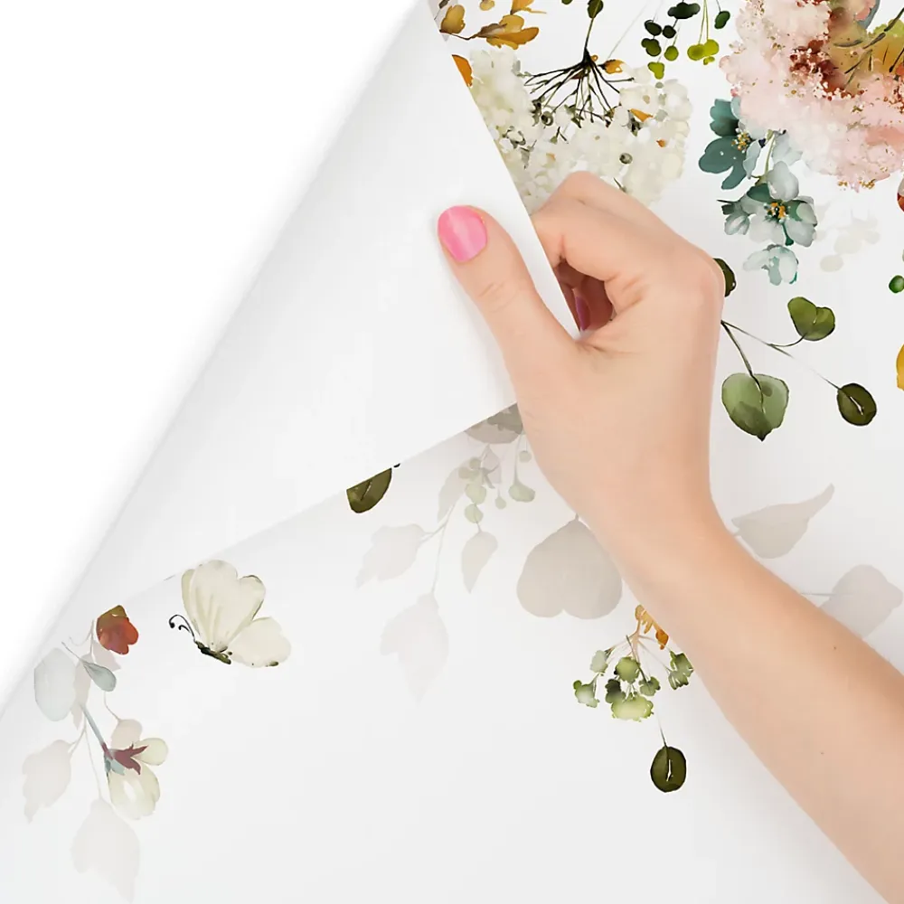 Muralo Papier Peint Intissé Photo Pour Salon FLEURS Colorées Feuilles Plantes Nature 270cm x 180cm- Papier Peint Panoramique