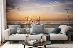 Muralo Papier Peint Panoramique<Papier Peint Intissé Photo MER Plage Coucher De Soleil Pour Chambre 368cm x 254cm