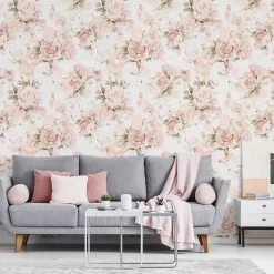 Muralo Papier Peint<Papier Peint Intissé Pour Salon FLEURS Pivoines Plantes Nature