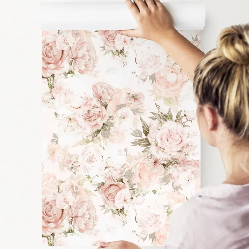 Muralo Papier Peint<Papier Peint Intissé Pour Salon FLEURS Pivoines Plantes Nature