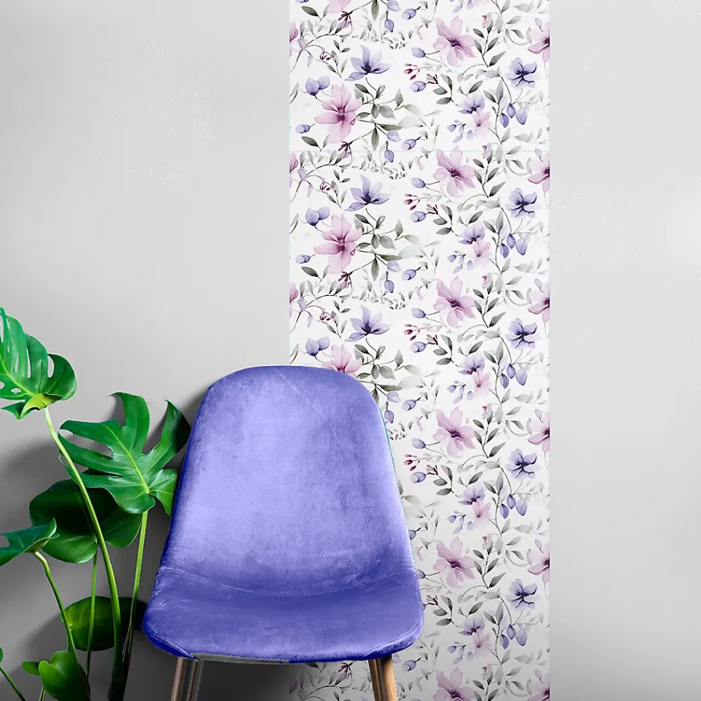 Ambiance Sticker Papier Peint<Papier peint intissé pré-encollé - FLEURS ROSES ET VIOLETTES - 1 rouleau de 300x60cm